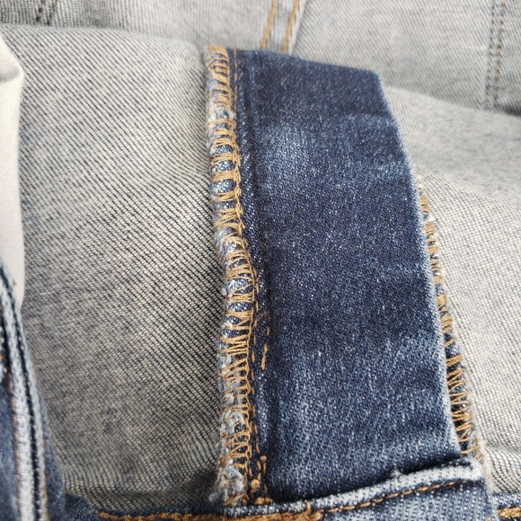 VERVET Women Blue Distressed Denim Jeans 20 Skinny Ankle Crop Short Plus High - Picture 10 of 10